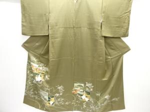 作家物　松竹梅に鶴模様刺繍一つ紋色留袖